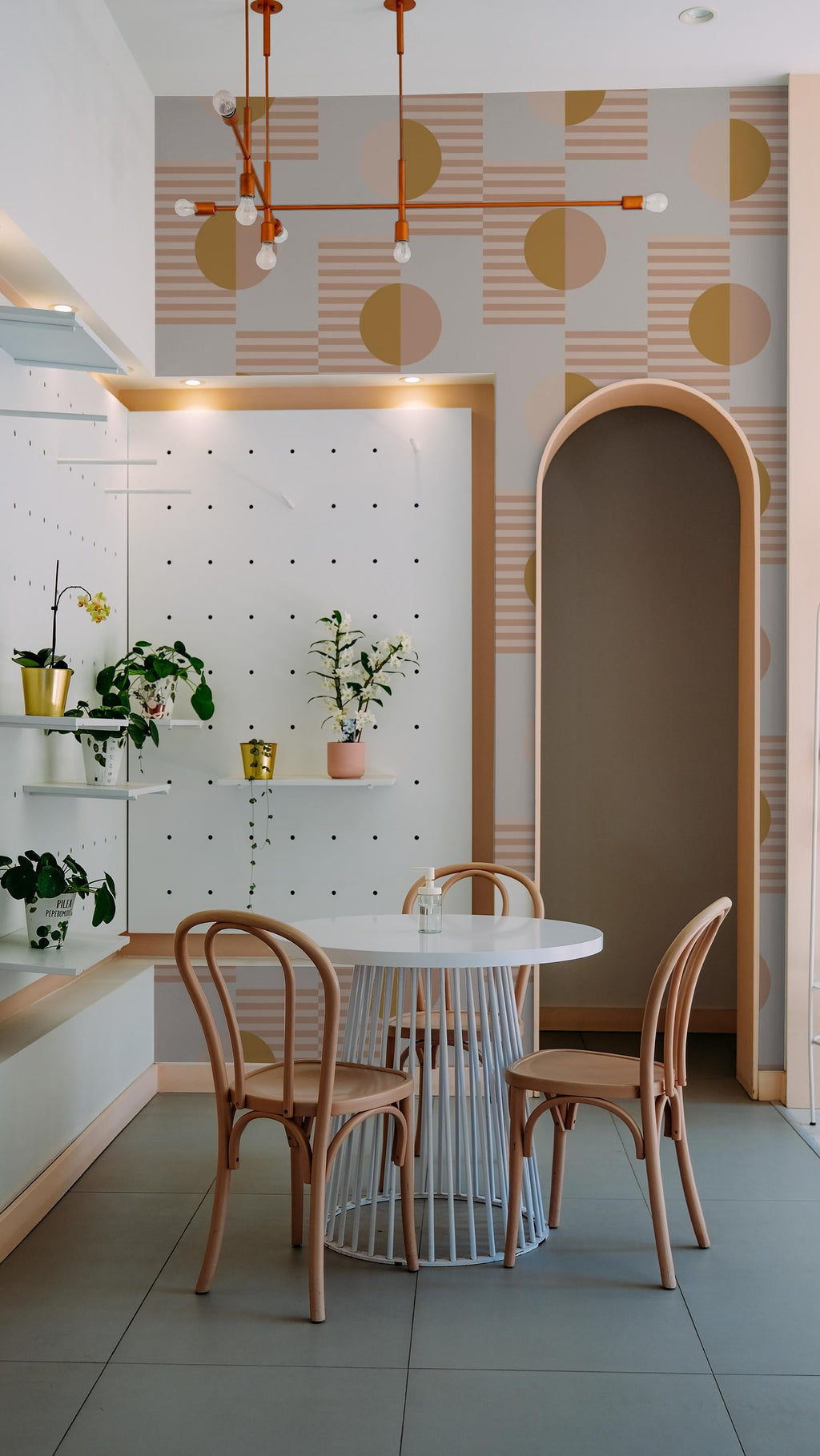 Summer Suns Wallpaper, blush and mustard
