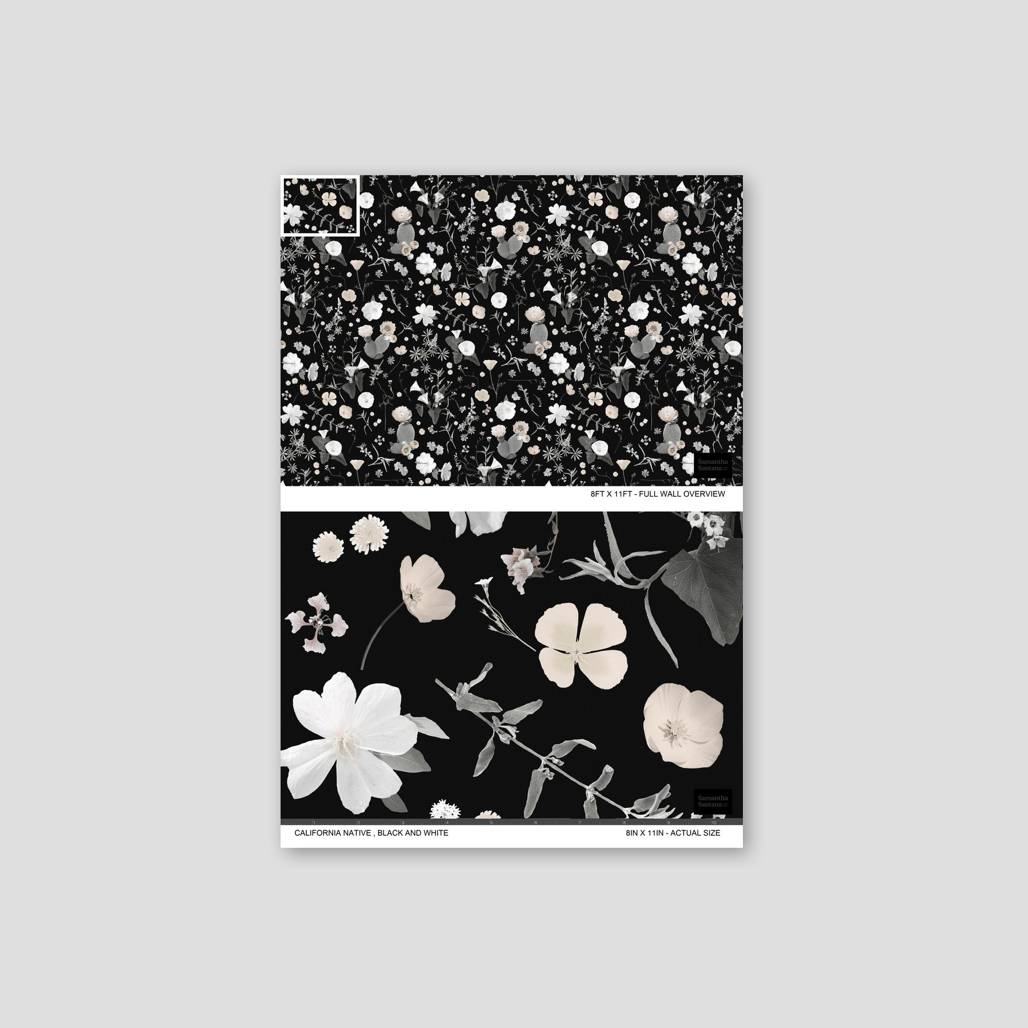 California Native Wallpaper, black and muted color