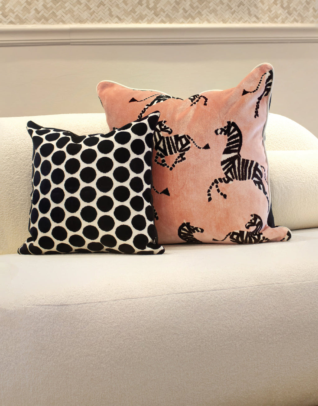 Buttons Black Duo Pillow