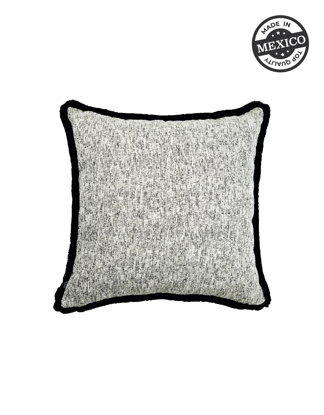 July White W/ Fringe Pillow Uni