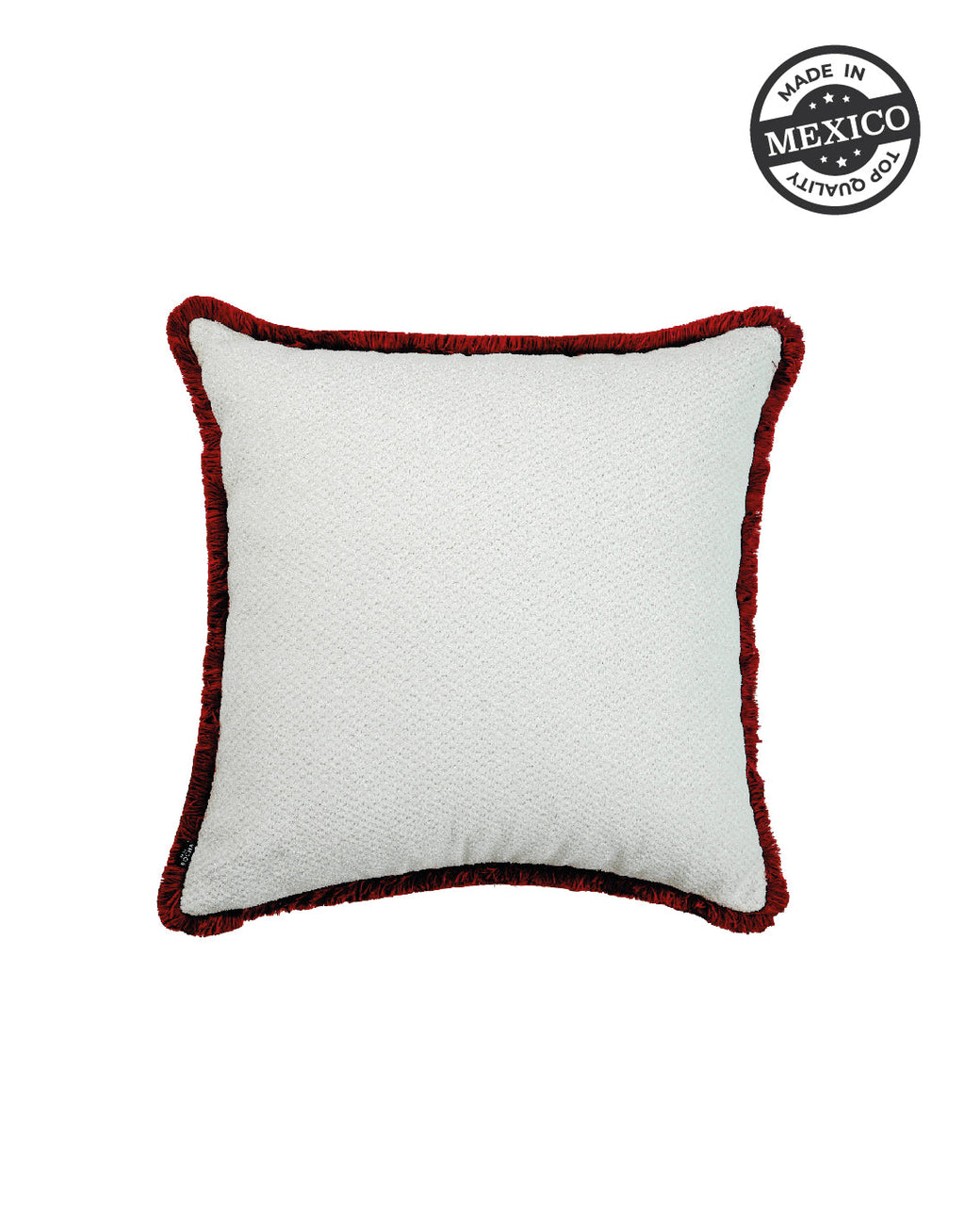 Helton White W/ Fringe Uni Pillow