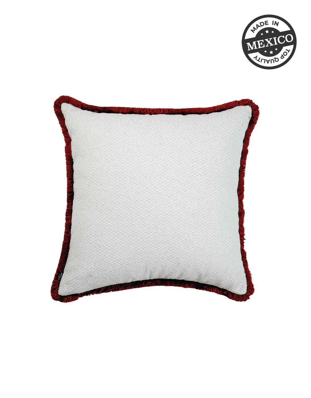 Helton White W/ Fringe Uni Pillow