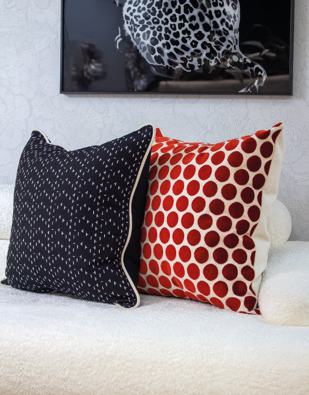 Buttons Red Duo Pillow