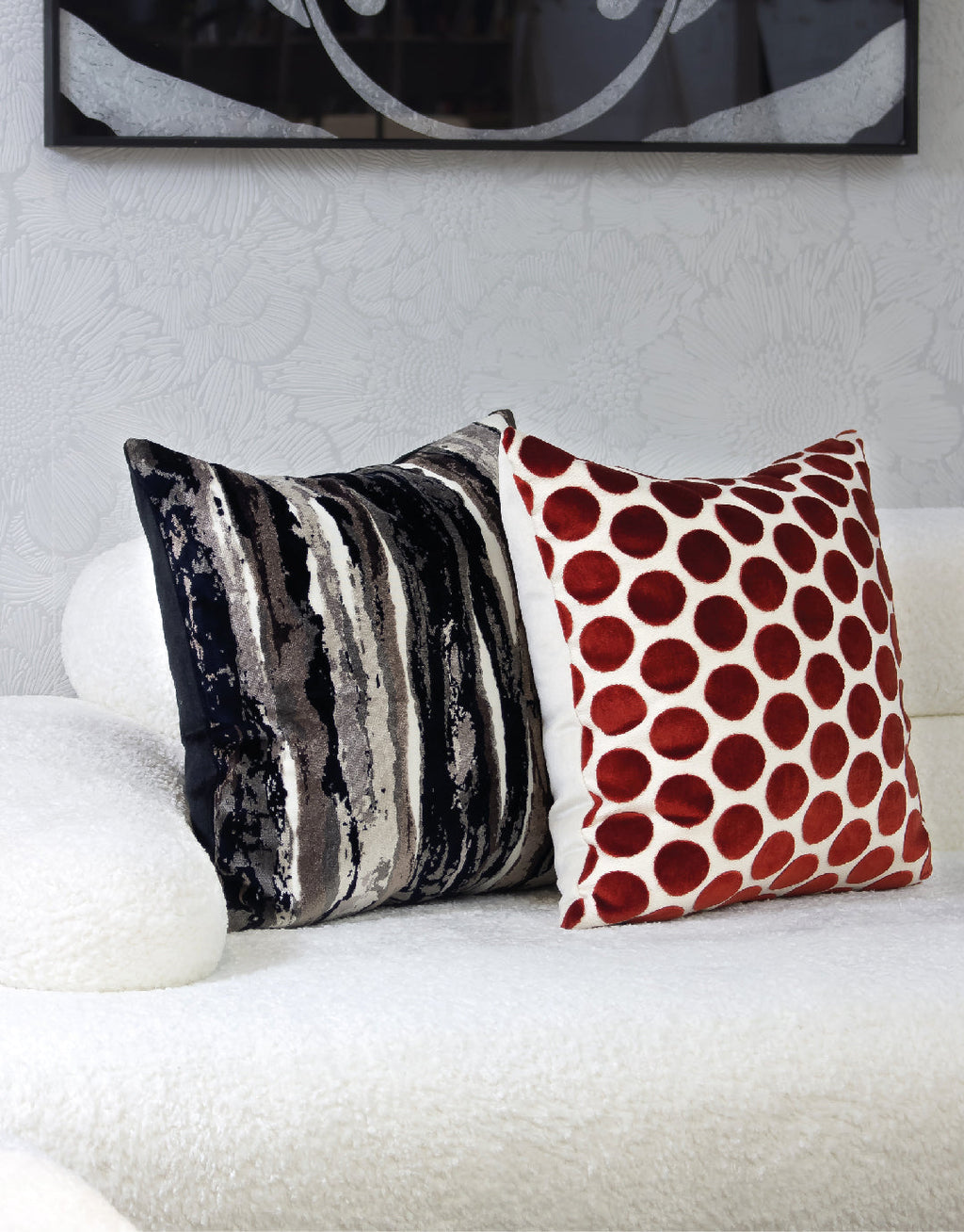 Buttons Red Duo Pillow