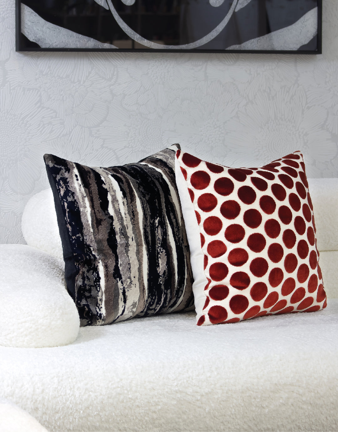 Buttons Red Duo Pillow