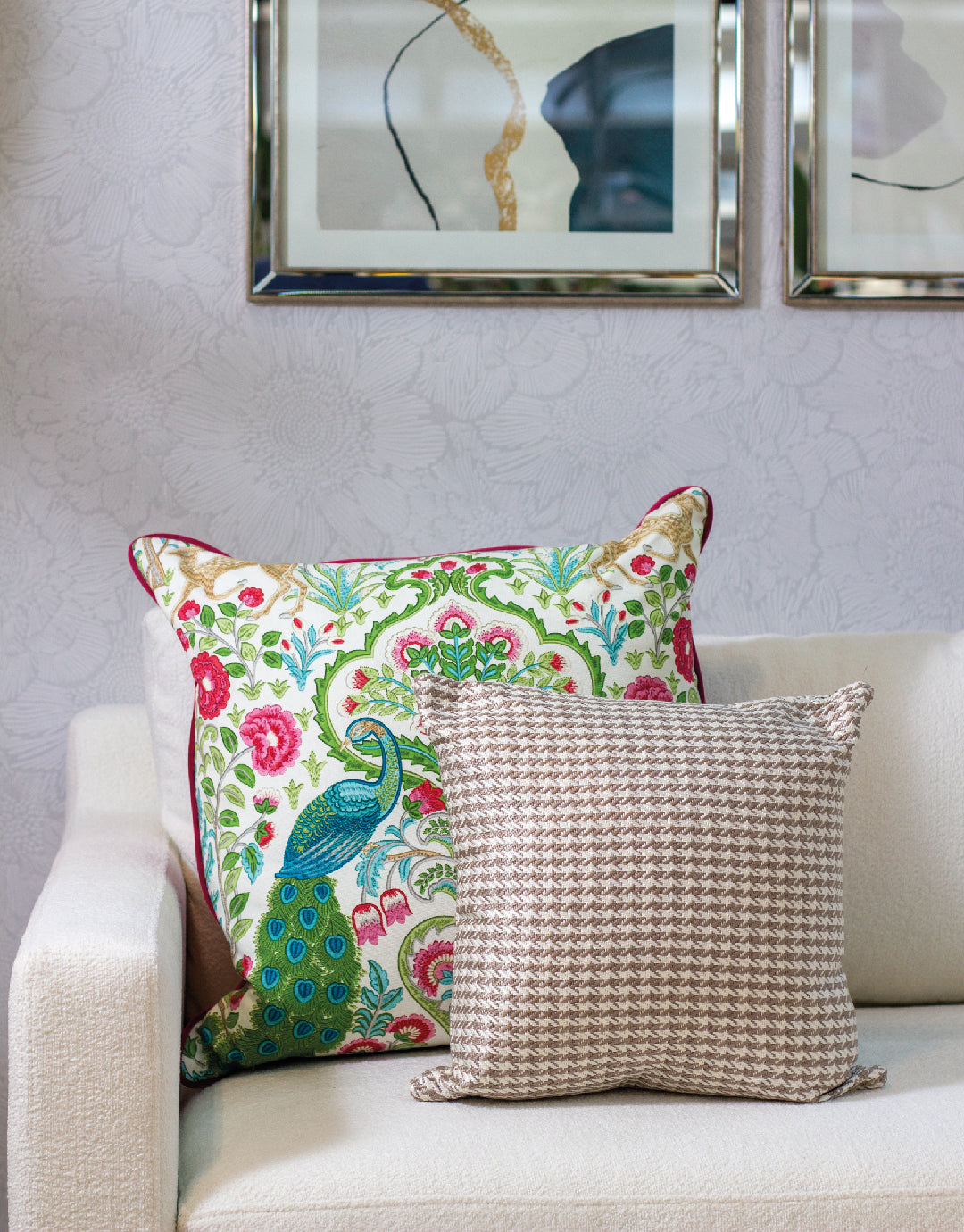 Check Flax Uni Pillow