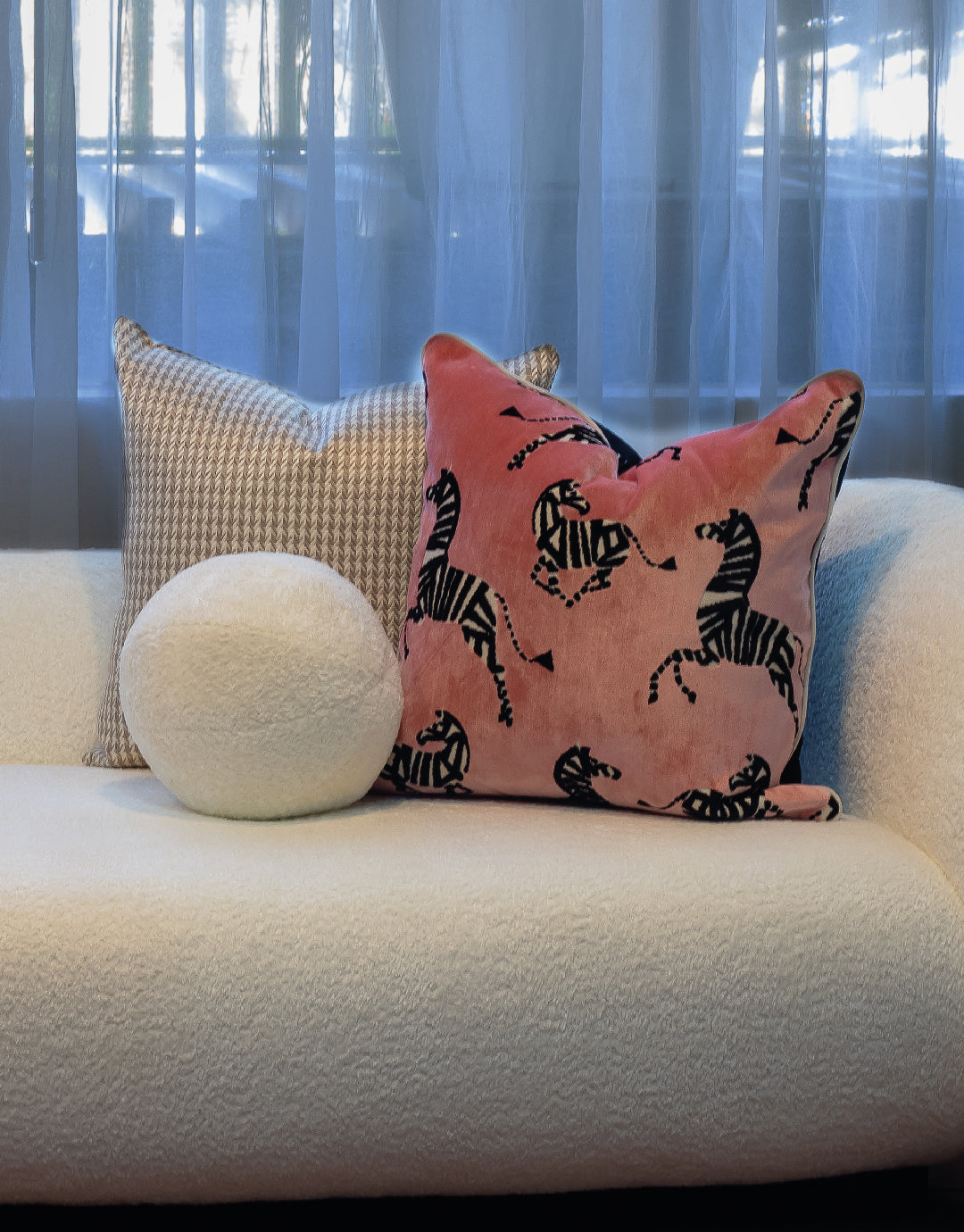 Check Flax Uni Pillow