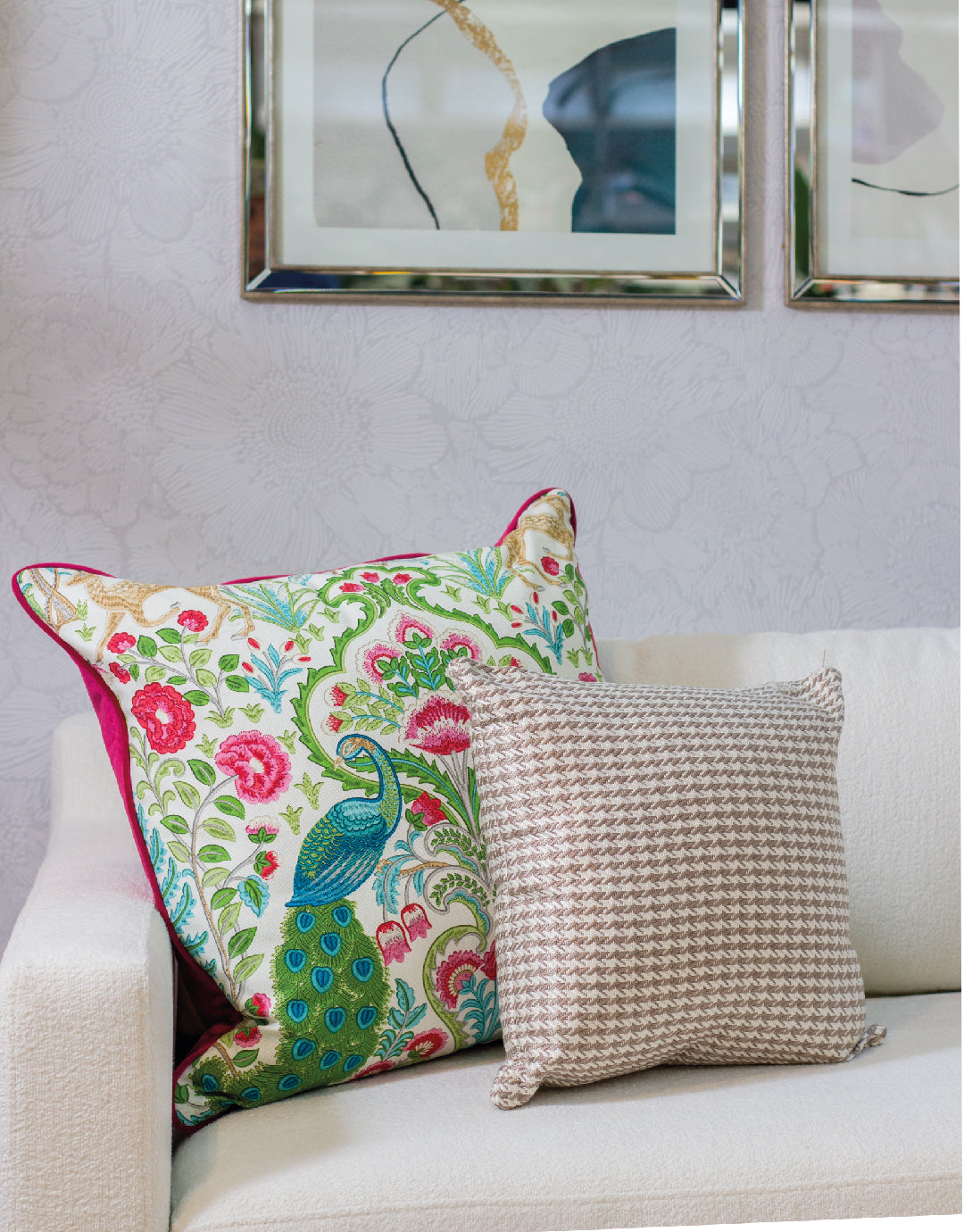 Check Flax Uni Pillow