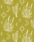 Desert Sky Wallpaper, chartreuse and white