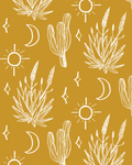 Desert Sky Wallpaper, mustard and white