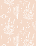 Desert Sky Wallpaper, clay and white
