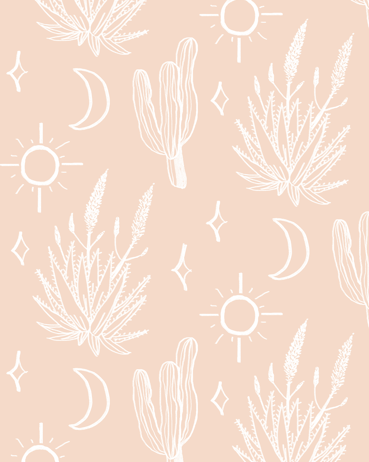 Desert Sky Wallpaper, clay and white