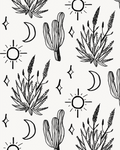 Desert Sky Wallpaper, white and black