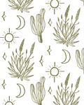 Desert Sky Wallpaper, white and green