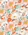Floral Reverie Wallpaper, orange