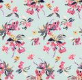 Floral Loquat Wallpaper, blue