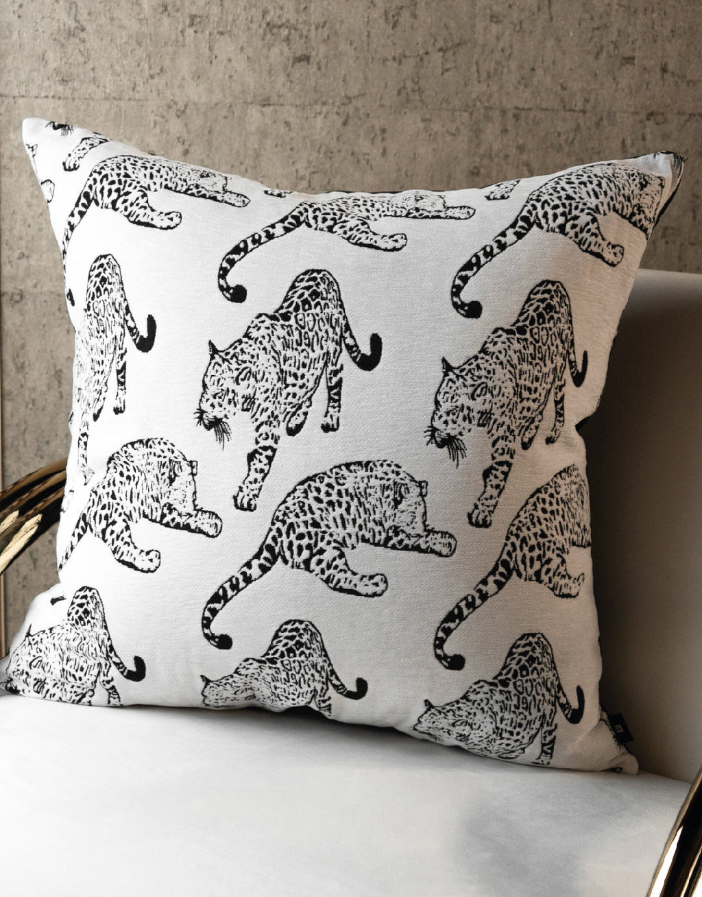 Nibo White Cheetah 24" Pillow