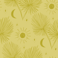 Night Palm Wallpaper, lemon and chartreuse