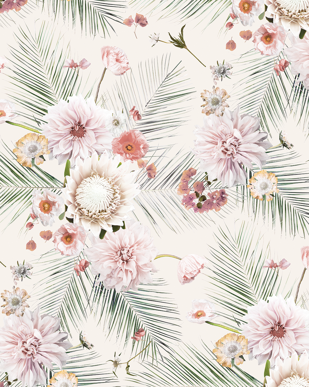 Palm Springs Wallpaper, off-white