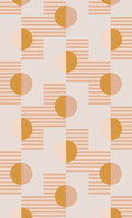 Summer Suns Wallpaper, blush and mustard