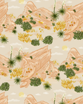 Vasquez Wallpaper, tan and peach