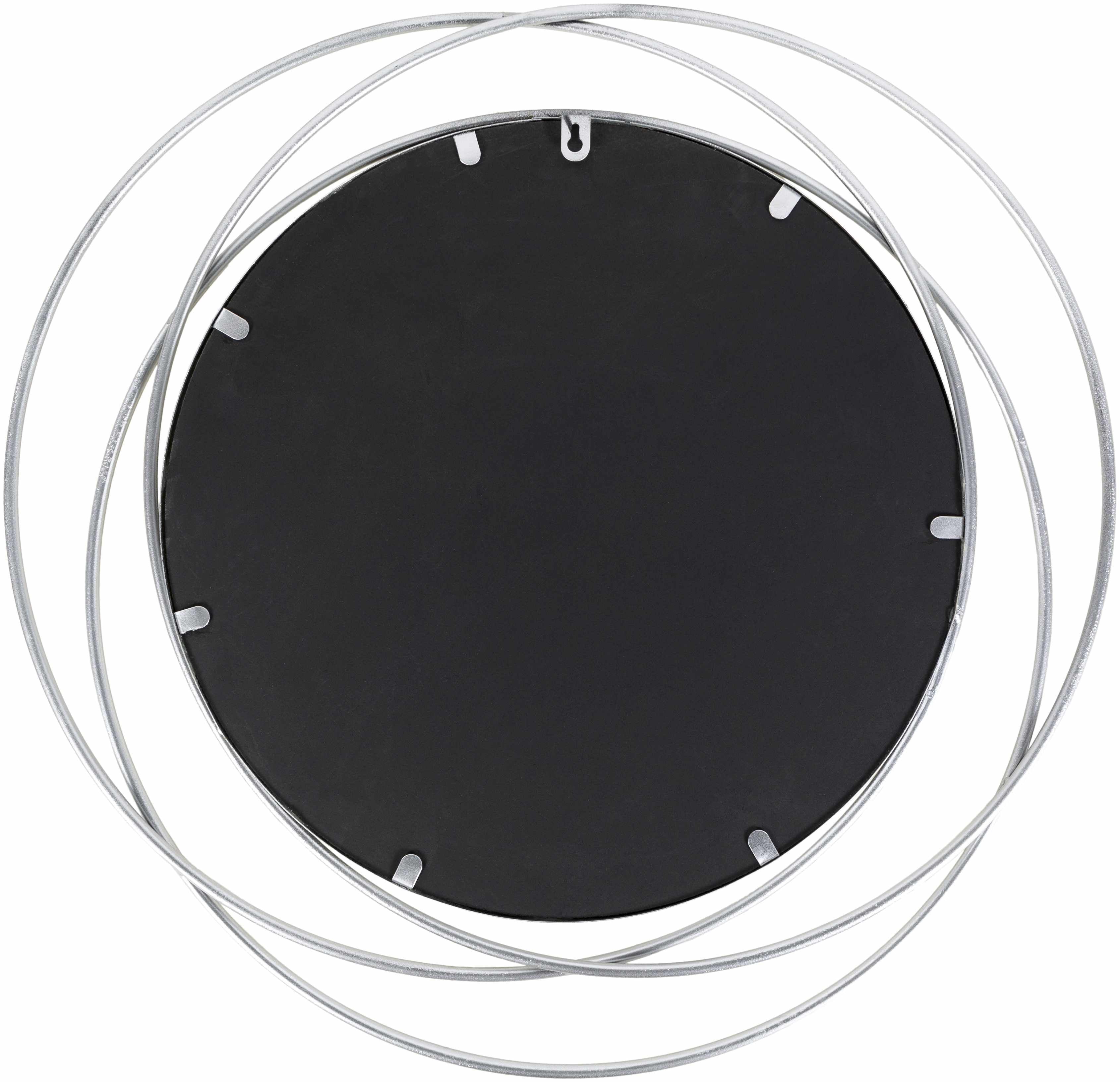 Basay Round Silver Gray Mirror