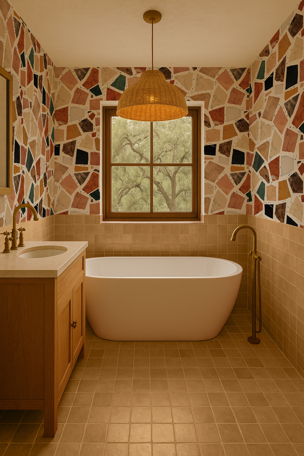 Dolce Terrazzo Wallpaper, white