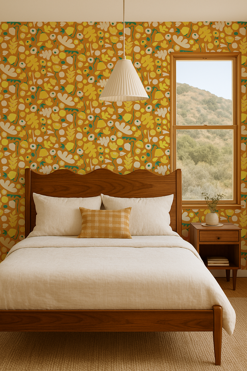 Henri Floral Wallpaper, marigold