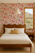 Henri Floral Wallpaper, red