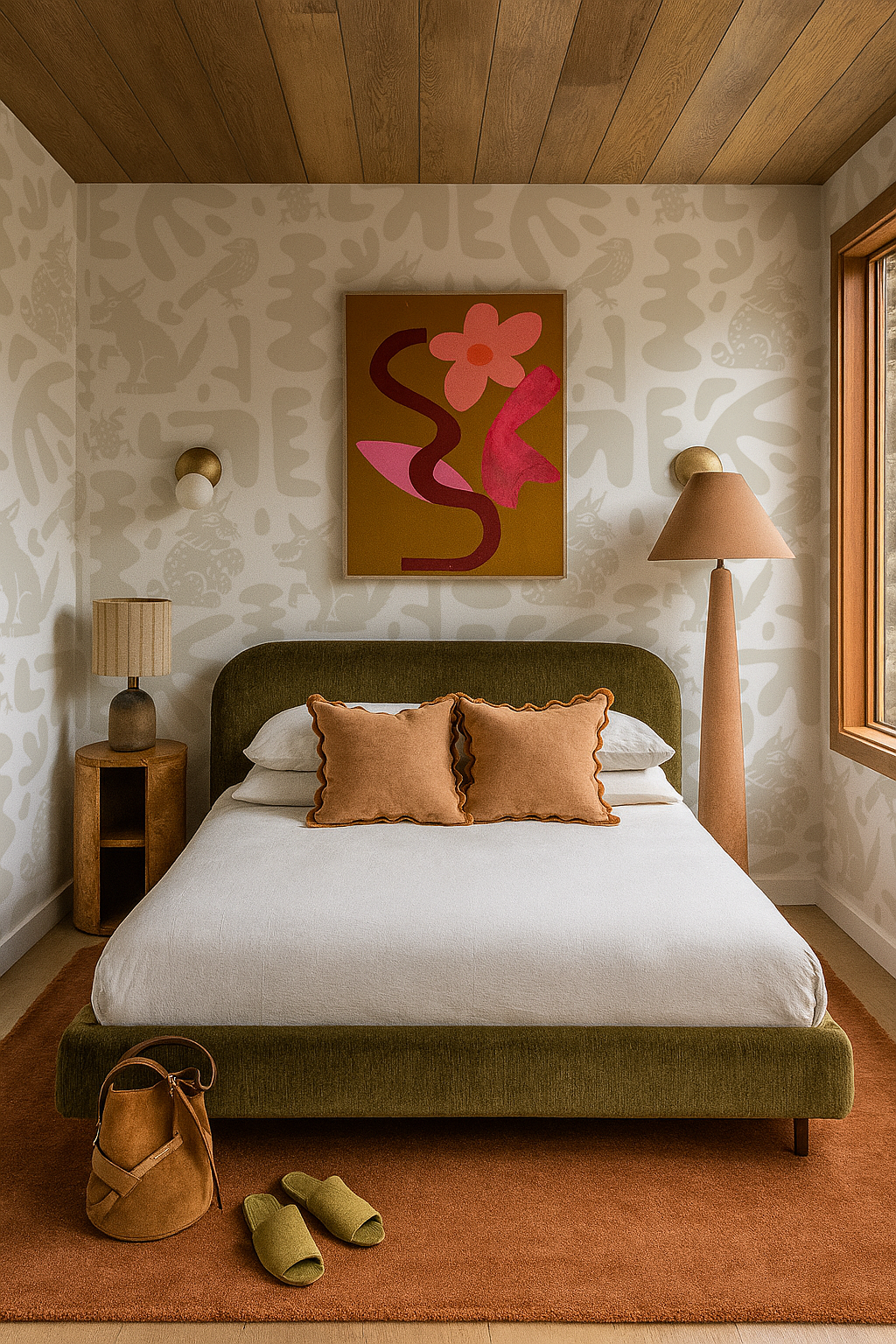 Abstract Animales Wallpaper, white and neutral
