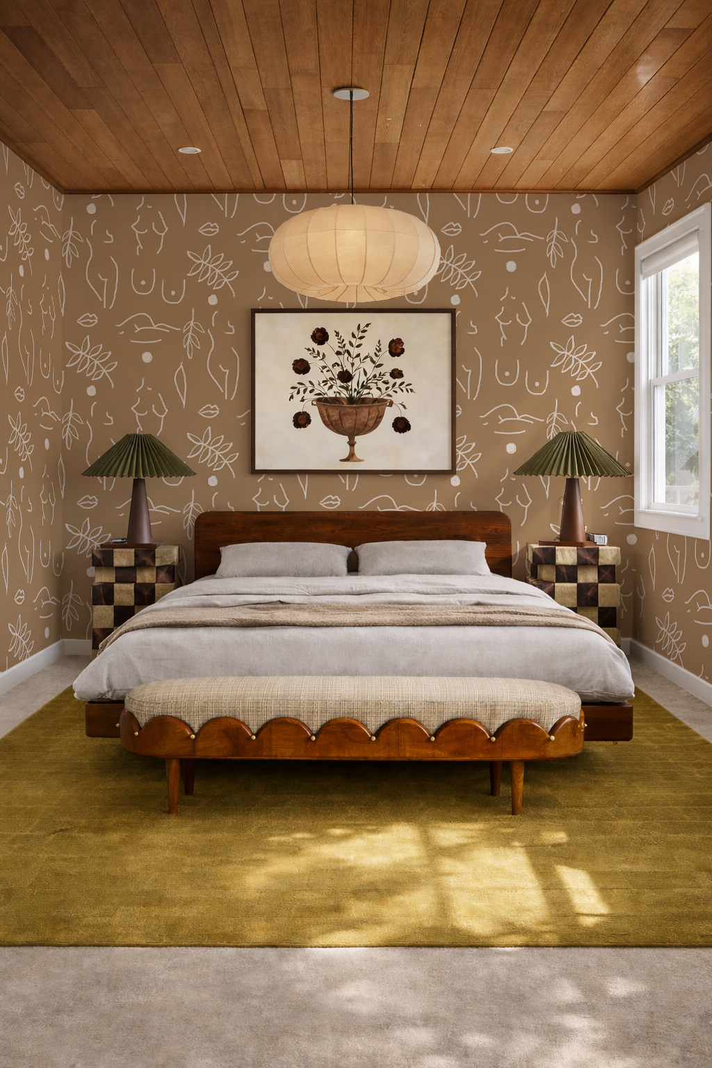 Neutral Nudes Wallpaper, coco and white