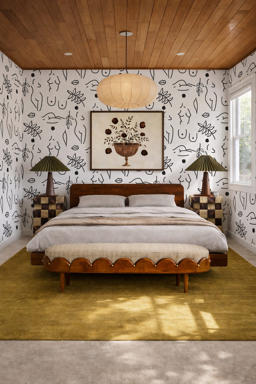 Neutral Nudes Wallpaper, white and black