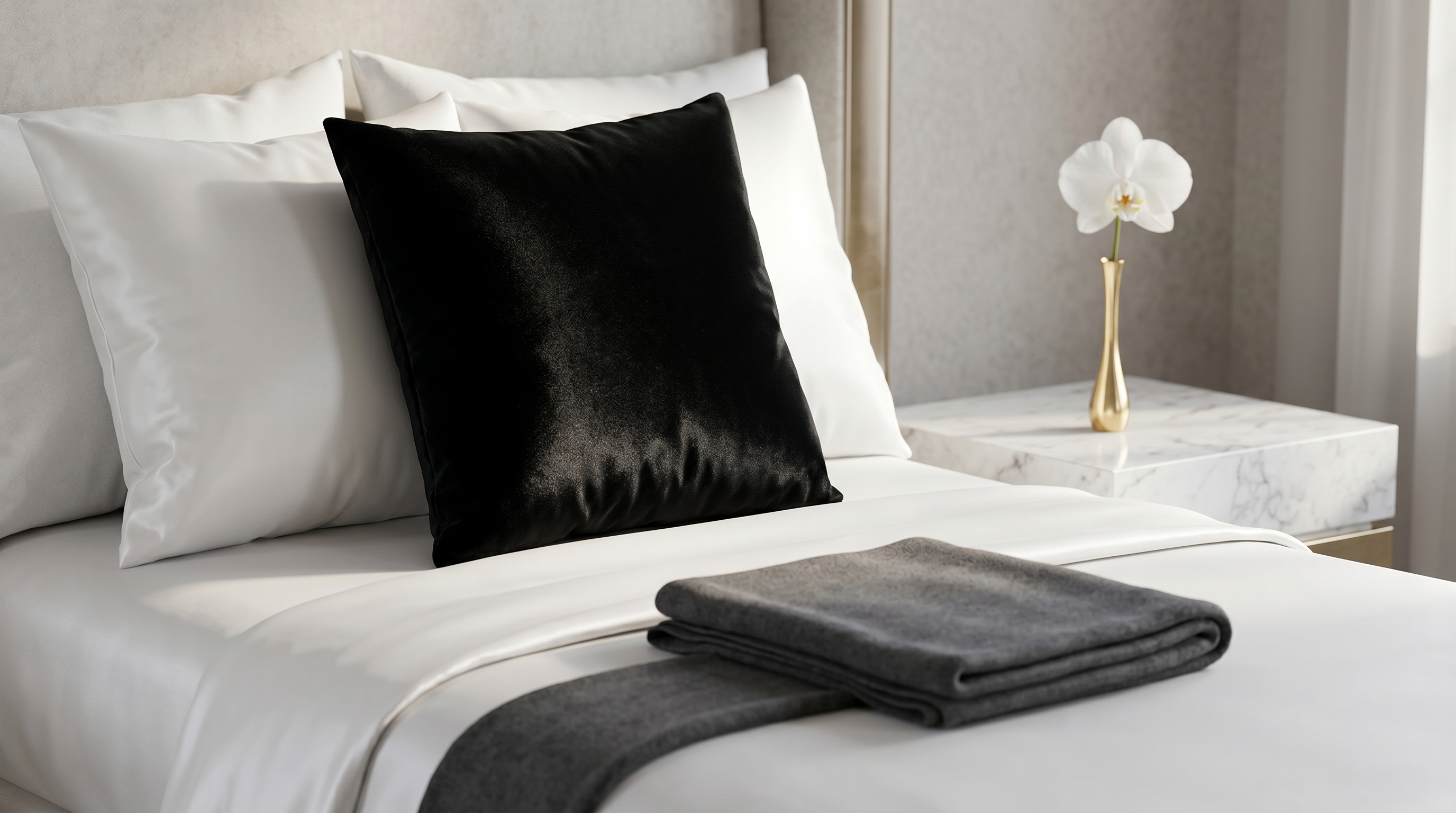 BELVEDERE NOIR UNI PILLOW