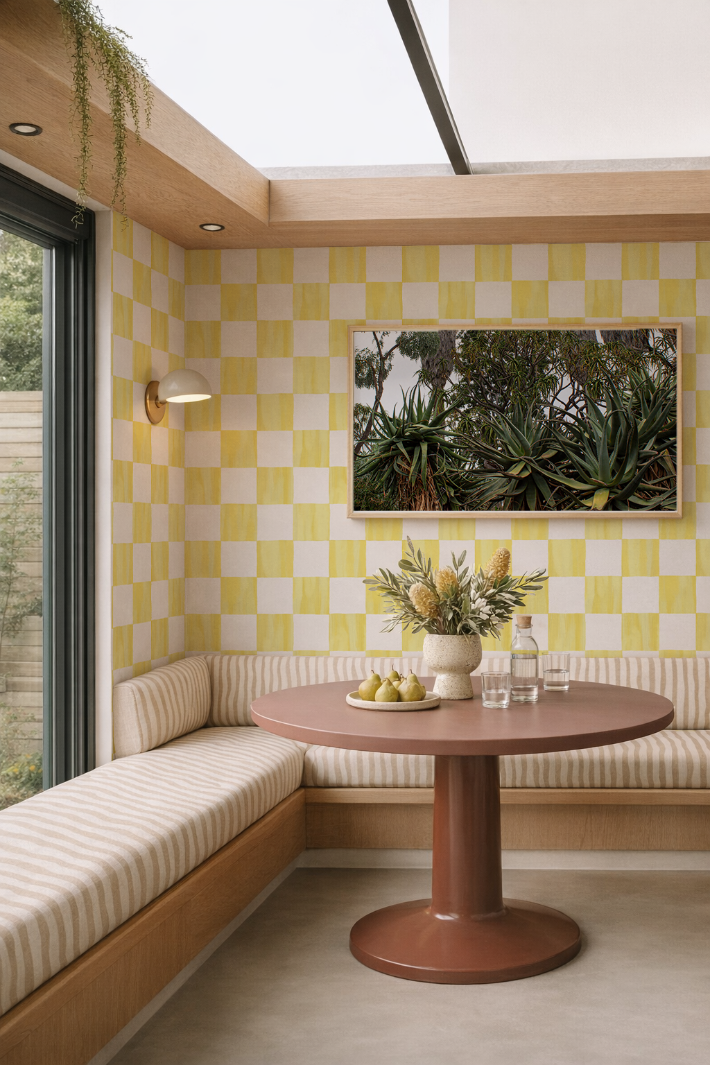 Checkers Wallpaper, lemon