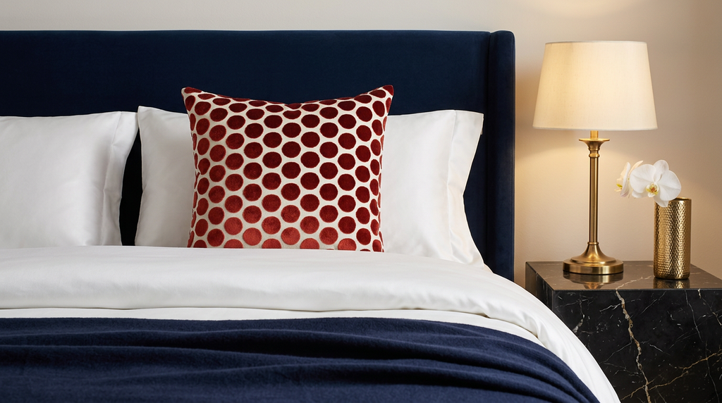 Buttons Red Duo Pillow