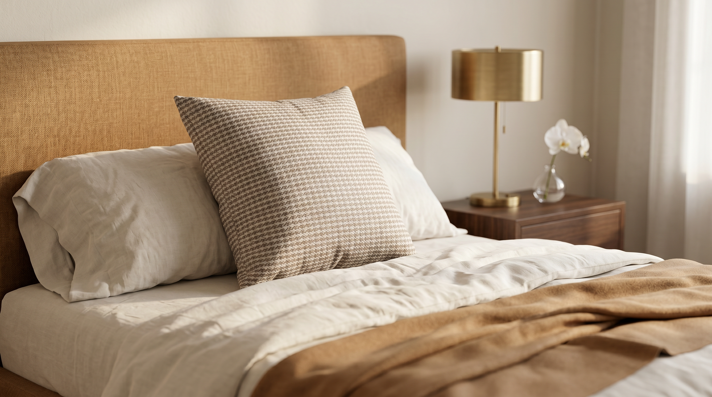 Check Flax Uni Pillow