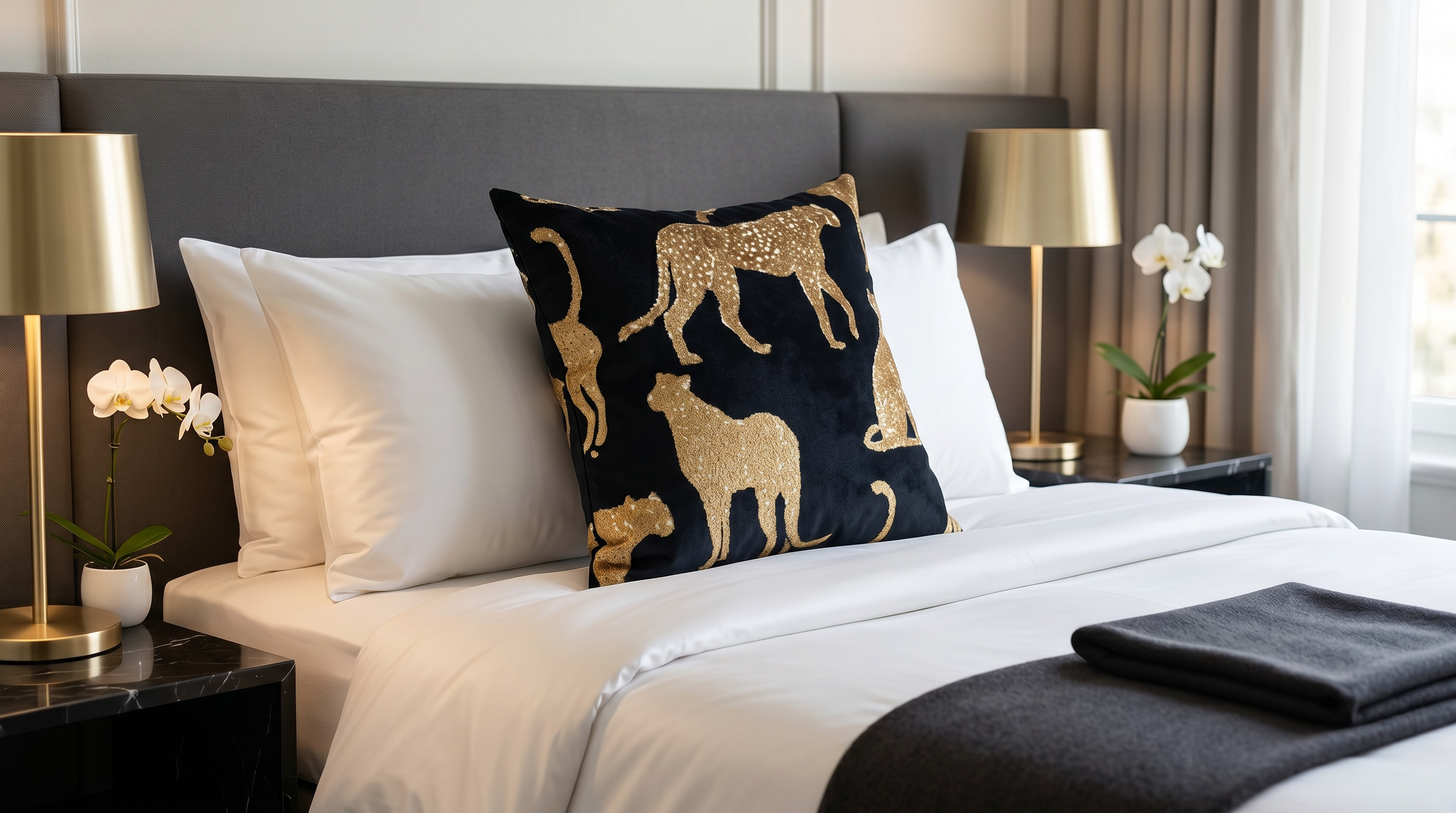 Cheetah Ebony Duo 24" Pillow