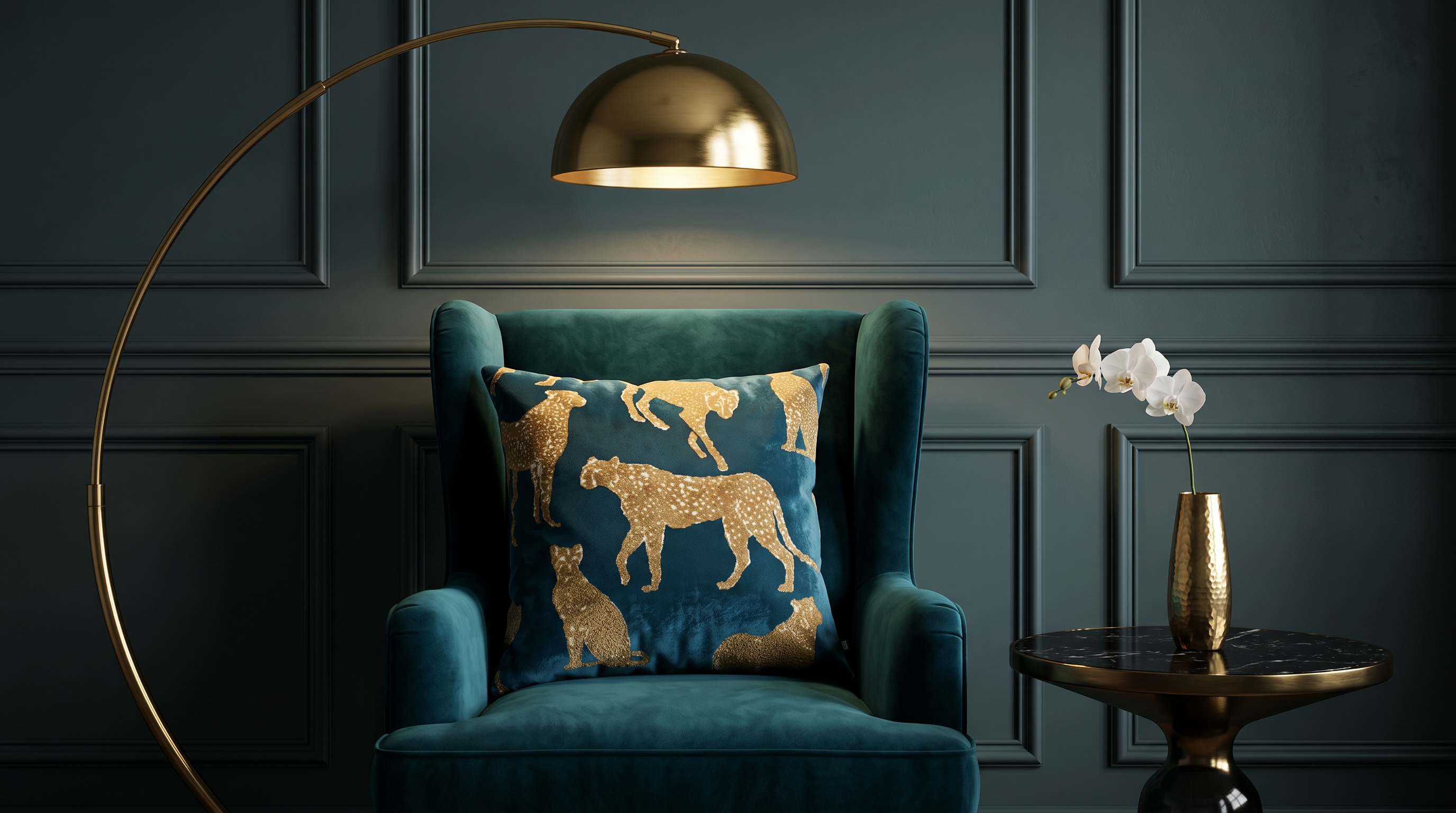 Cheetah Teal Duo 24" Pillow