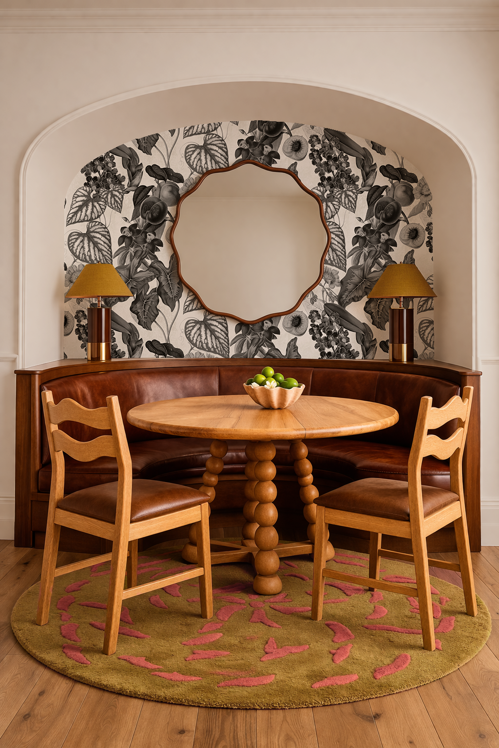 Cali Tropicale Wallpaper, off-white and black