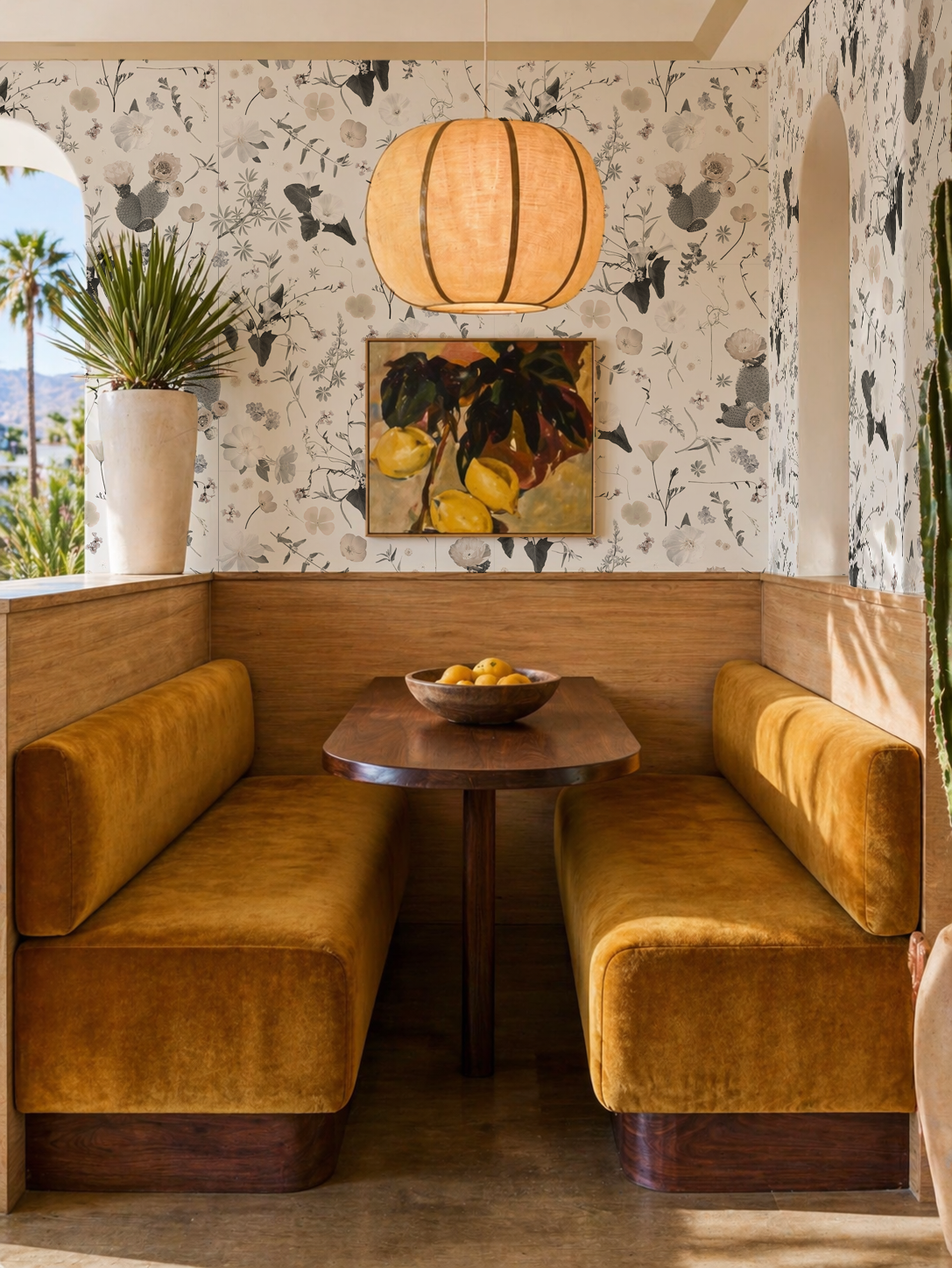 California Native Wallpaper, white and muted color