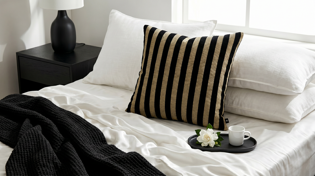 Hani Black Stripes 24" Pillow