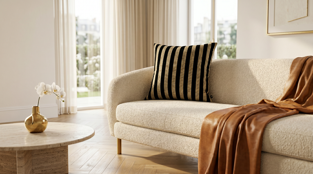 Hani Black Stripes 24" Pillow