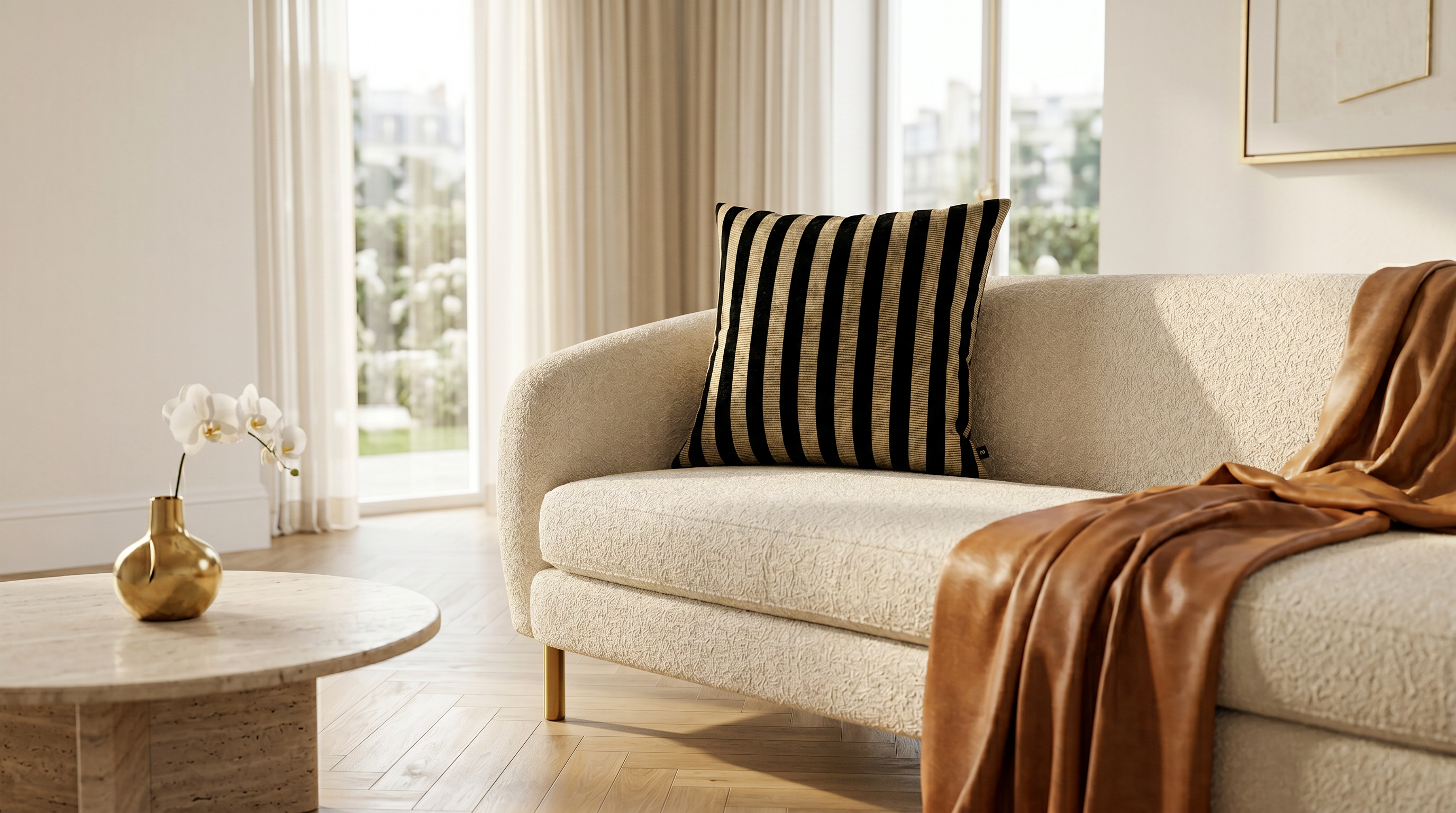 Hani Black Stripes 24" Pillow