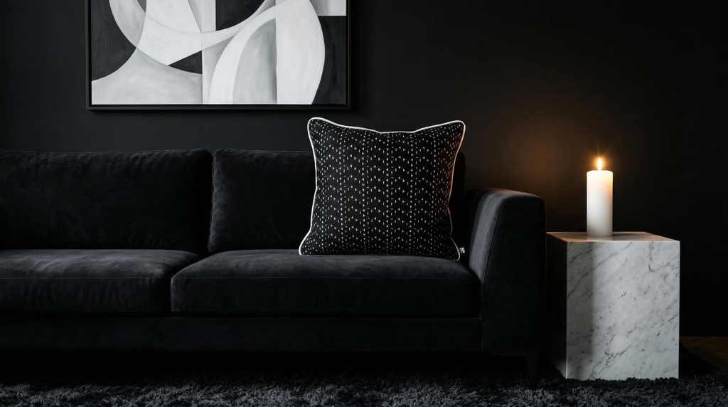 HARMEL BLACK & WHITE DUO PILLOW