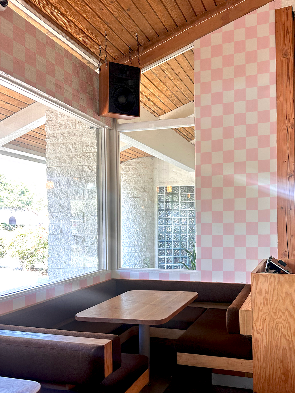 Checkers Wallpaper, blush