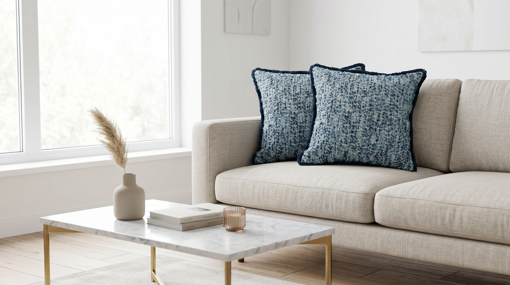 Hippie Azure W/ Fringe Uni Pillow