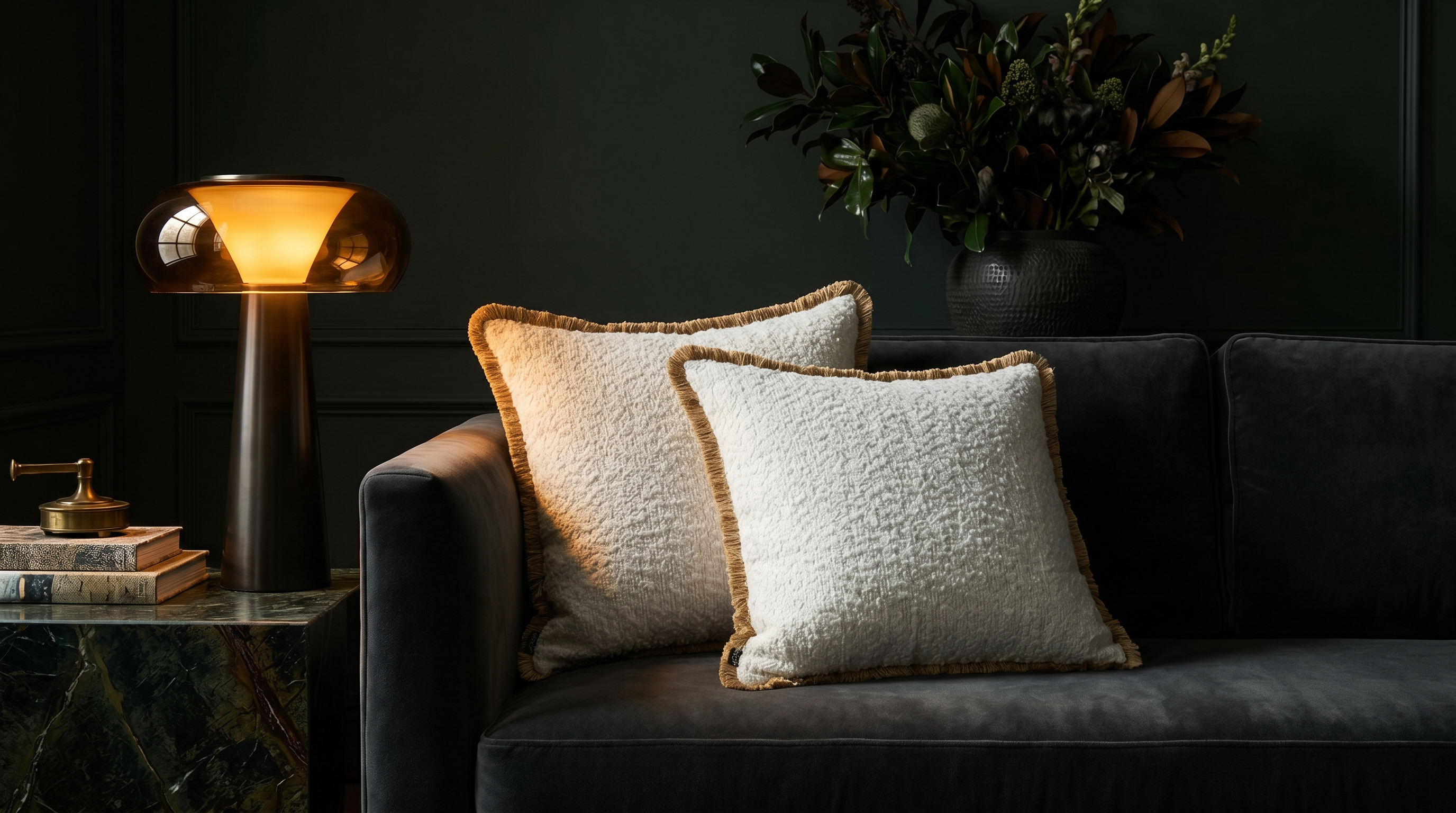 Hippie White W/ Fringe Uni Pillow