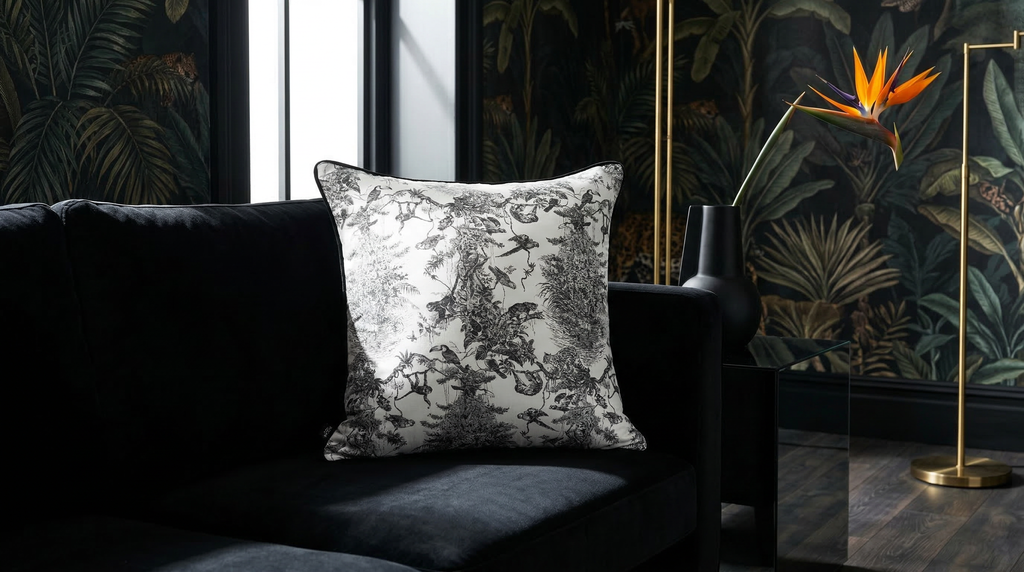 July Black Jungle Uni 24" Pillow