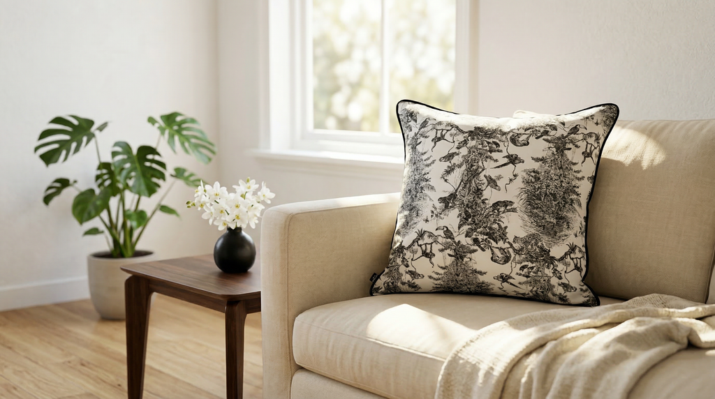 July Black Jungle Uni 24" Pillow