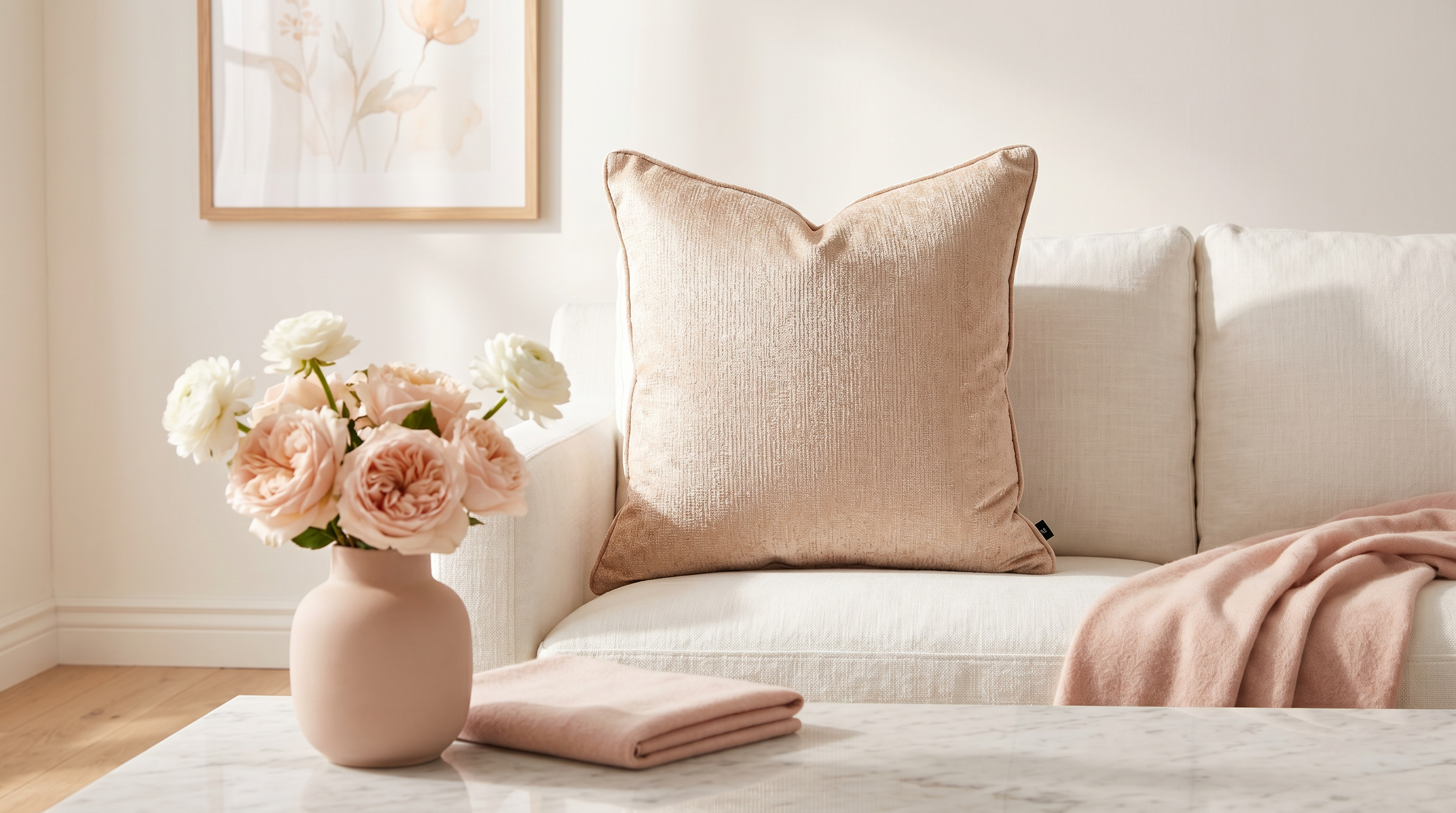 July Peach Uni Pillow